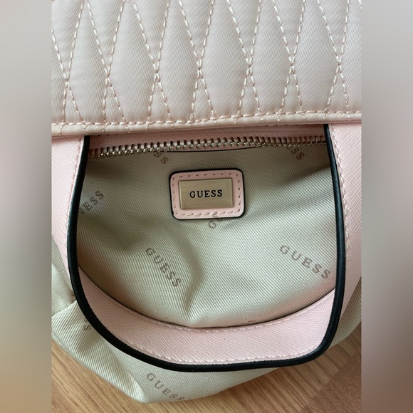 GUESS - NWOT- Mini nylon tote w/ crossbody strap, light pink - Picture 9 of 9